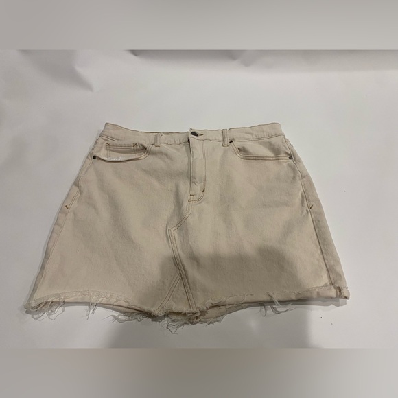 a.n.a Dresses & Skirts - Beige Denim Mini Skirt- high rise skirt- Ana- SZ 14